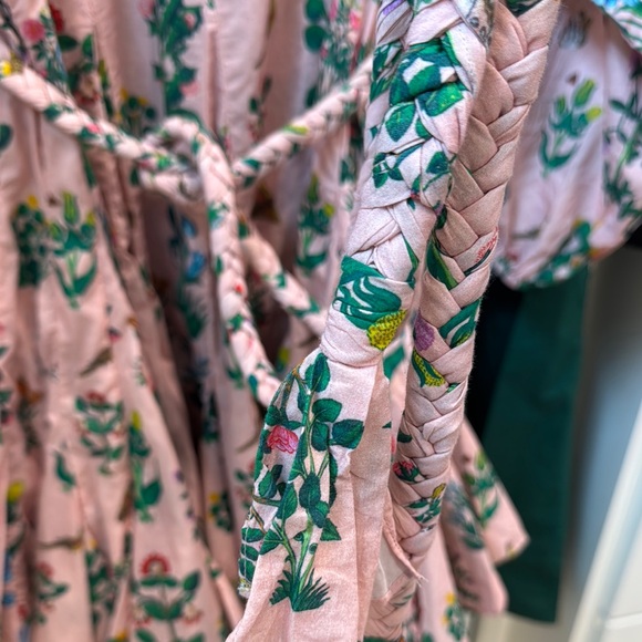 RHODE Floral Mini Dress in Pink and Green - Picture 6 of 6